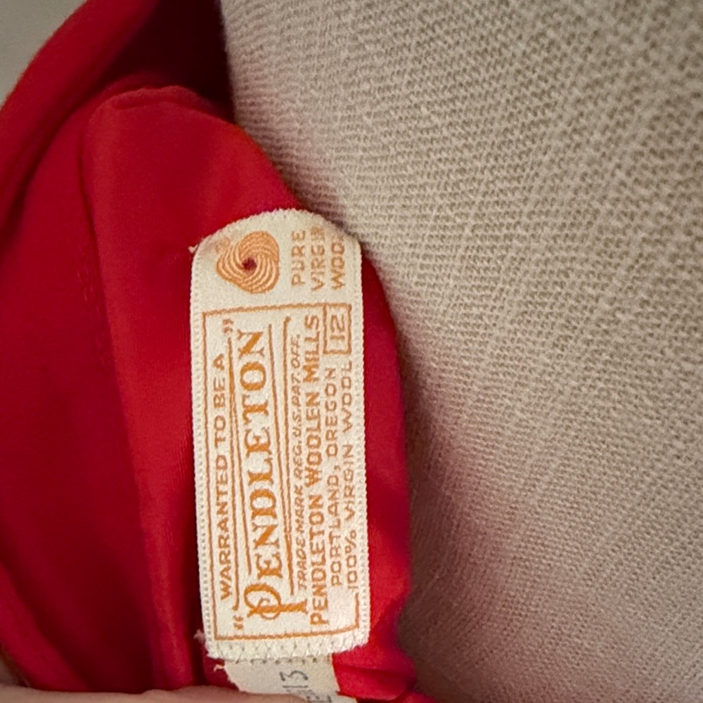 Elegant Red Buttoned Vintage Pendleton Wool Skirt - image 5